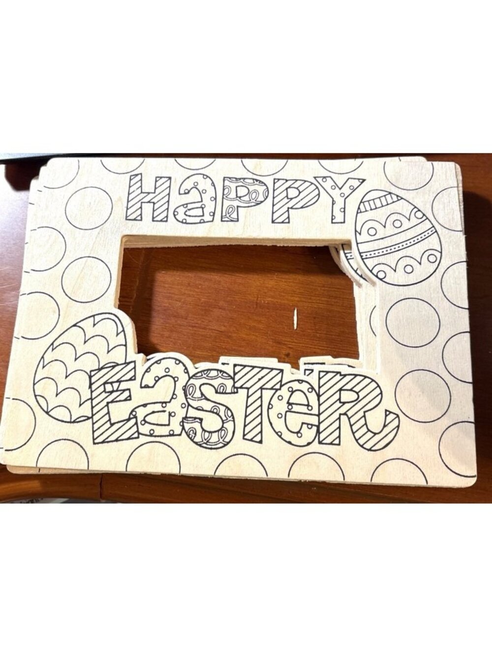 Color Your Own Wooden Easter 3 Picture Frames Only You Color Paint Marker New